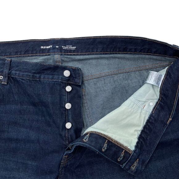 Old Navy Capri Jeans Plus 22 Secret Slim Dark Wash Button Fly High Rise Slouchy - Picture 2 of 12